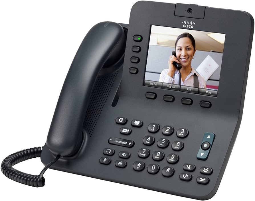 Cisco CP-8941 Unified VoIP PoE Phone with Handset Stands Phantom Grey